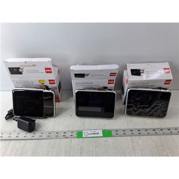 (3) RCA Projector Alarm Clocks
