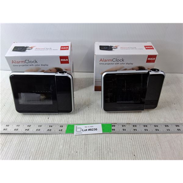 (2) RCA Projector Alarm Clocks