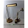 Image 1 : (2) Vintage Brass Color Lamps- Consigner States Working