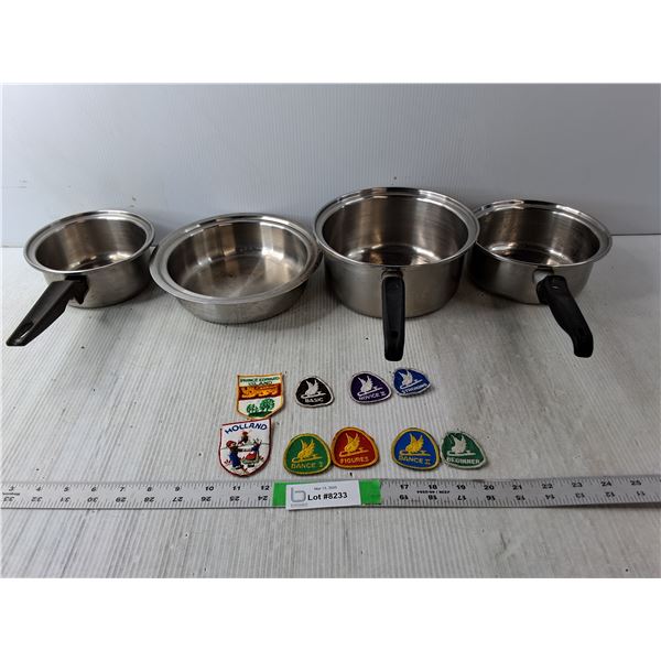 (4) Pots, (8) Badges