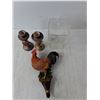 Image 2 : (2) Candleholders, Storage Box with Playing Cards, Rooster Coat Hanger, Misc.