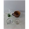 Image 2 : Dish Lot- Mug, Wine Glasses, Candy Dish, Misc.