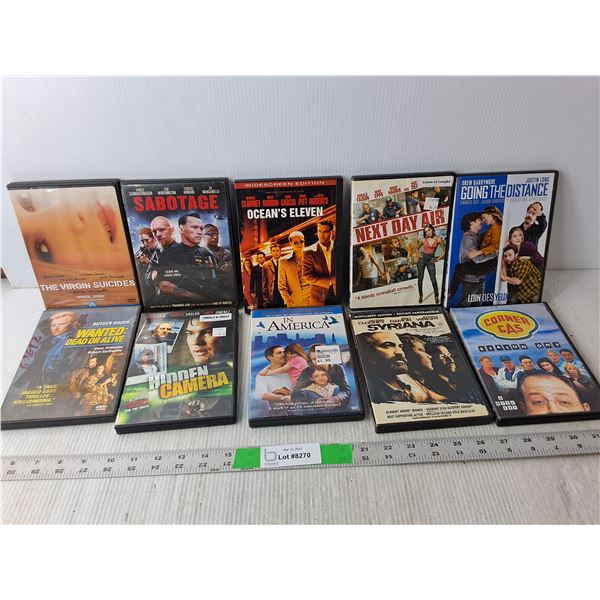 (10) DVDs- The Virgin Suicides, Syriana, In America, Misc.