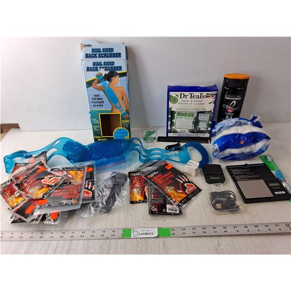 Hand & Toe Warmers, Digital Pocket Scale, Back Scrubber, Misc.