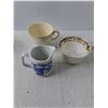 Image 2 : Tea Set Dishes- Cups, Plate, Creamer