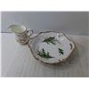 Image 3 : Tea Set Dishes- Cups, Plate, Creamer