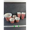 Image 1 : (4) Ceramic and (2) Plastic Popcorn Baskets