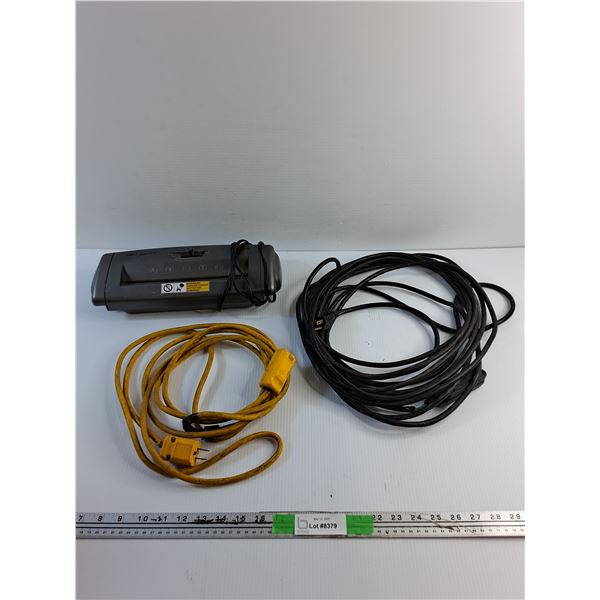(2) Cord Extensions and Paper Shredder