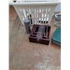 Image 4 : Laundry Basket, Hangers, Wooden Square Shelves, Plastic Container and Misc
