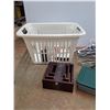 Image 6 : Laundry Basket, Hangers, Wooden Square Shelves, Plastic Container and Misc