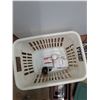 Image 7 : Laundry Basket, Hangers, Wooden Square Shelves, Plastic Container and Misc