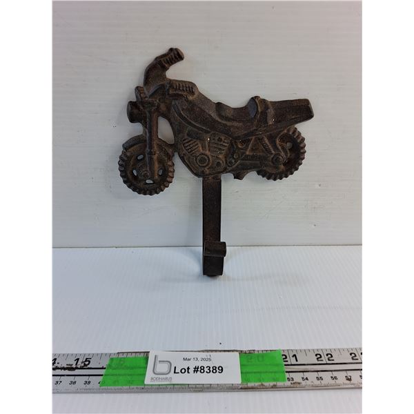 Cast Iron Motorcycle Wall Coat Hanger
