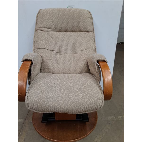 * Wood Frame Swivel Gliding Rocking Chair 39" Back Height x 17" Seat Height x 25" Width