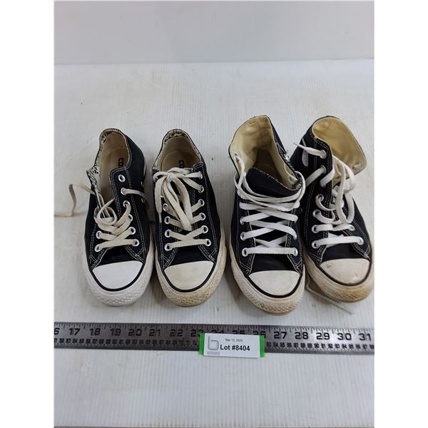 (2) Pairs of Converse Shoes (High Tops Sizes 5.5W & 7W)