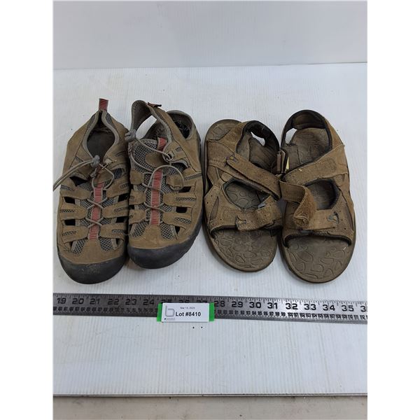 (2) Pairs of Sandals - Closed Toe Size 11 & Open Toe Approx Size 10
