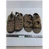 Image 1 : (2) Pairs of Sandals - Closed Toe Size 11 & Open Toe Approx Size 10