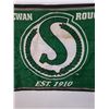 Image 2 : Saskatchewan Roughriders Flag 61" x 35" & Wind Sock 21" Long