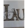 Image 2 : Metal Wall Art "LAUGH" 32" X 12.5"