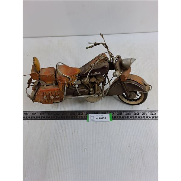 Metal Art Table Decor "Indian Motorcycle" 13.5" Long x 7" High
