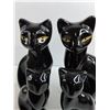 Image 3 : Set of 4 Ceramic Ornamental Black Cats - Tallest 11"