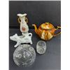 Image 2 : Home & Kitchen Decor (Cow Creamer, Ceramic Teapot, Ceramic Vase, Crystal Candy Dish