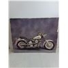 Image 4 : (2) Pieces of Wall Art (Framed F.Scott Fitzgerald Quote 24" x 18" & Unframed Harley 20" x 16")