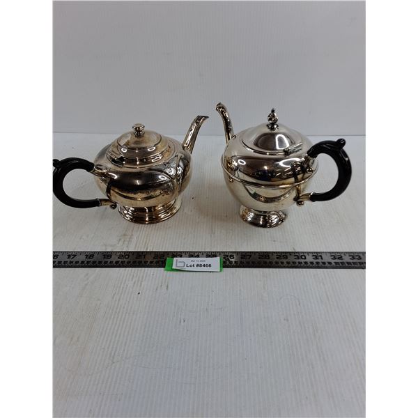 (2) Vintage Silver Plated Teapots