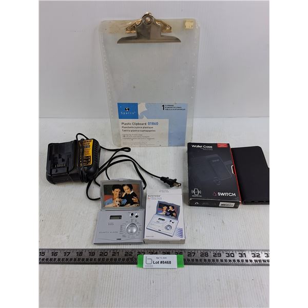 Switch Wallet Case for Galaxy S10 Phone, Dewalt DCB107 Battery Charger - Untested, Suntone Digital P