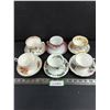 Image 1 : (6) Fine China Tea Cups & Saucers