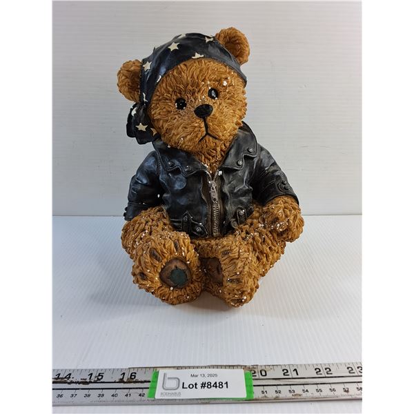 Motorcycle Themed Plastic Bear