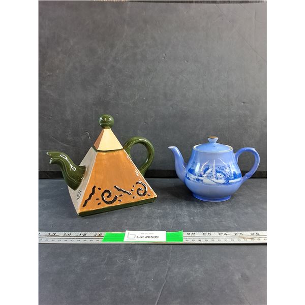 (2) Decorative Ceramic Tea Pots