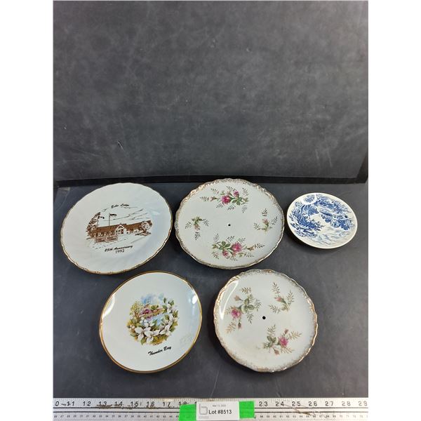(2) Tiered Plates and (3) Ceramic Decorative Plates