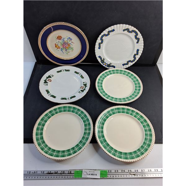 (6) Decorative Ceramic Dining Plates