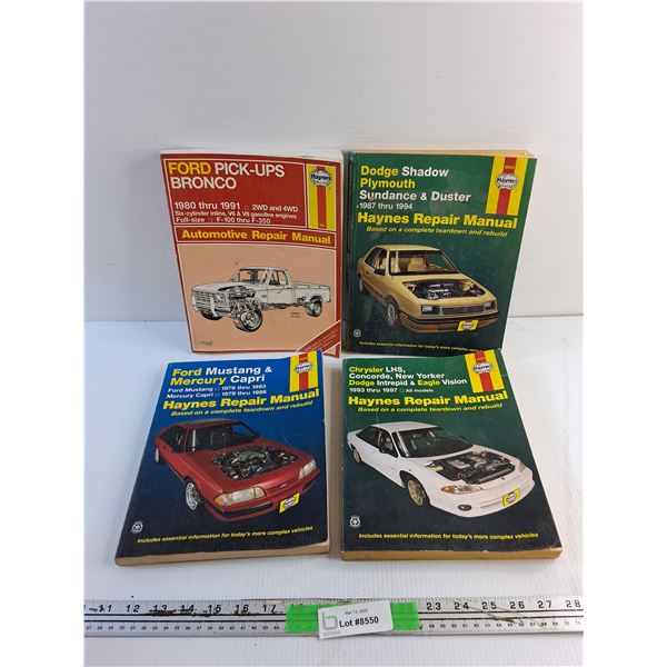 (4) Haynes Automotive Repair Manuals