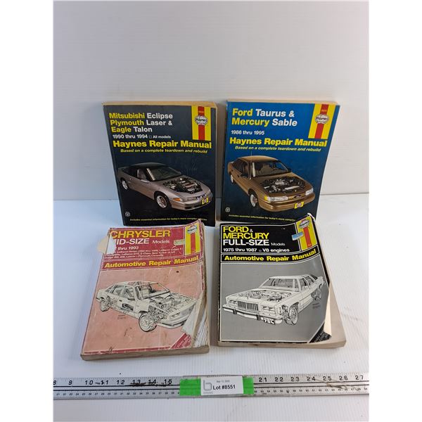 (4) Haynes Automotive Repair Manuals