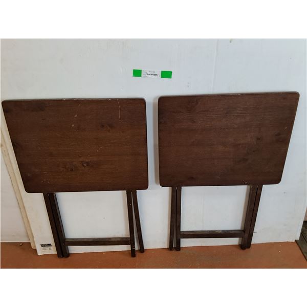 (2) Wood Folding Tables