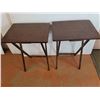 Image 2 : (2) Wood Folding Tables