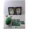 Image 1 : Sask Roughriders Lot- Autographed Weston Dressler & George Reed Photos, Grey Cup Glass, Coasters, Mi