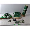 Image 1 : Sask Roughriders Lot- Lamp- No Bulb, Mask, Bag, Misc.