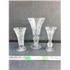 Image 1 : (3) Crystal Vases