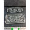 Image 1 : (2) Crystal Serving Trays
