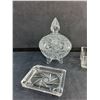 Image 2 : Crystal Lidded Dish, Ash Tray and Candy Dish