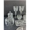 Image 2 : Crystal Trays, Goblets, Candy Dish and Creamers