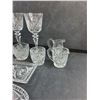 Image 4 : Crystal Trays, Goblets, Candy Dish and Creamers