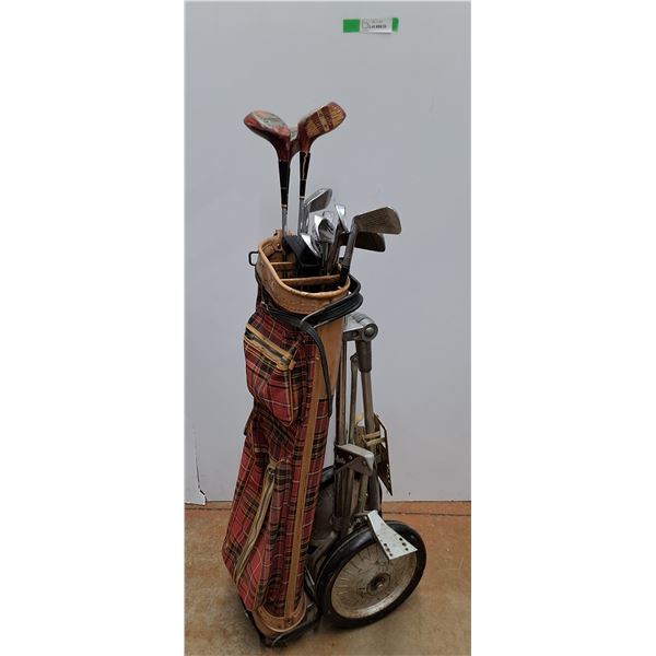 Golf Clubs, Golf Club Bag and Stand