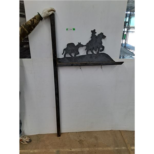 *Steel Decorative Yard Sign, 6ft Tall