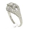 Image 9 : Antique Art Deco Platinum 0.81 ctw Old Cut Diamond Detailed Etched Domed Band Ri