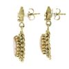 Image 3 : Vintage 14k Gold Fine Carved Shell Cameo W/ Twisted Wire Frame Dangle Earrings