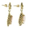 Image 4 : Vintage 14k Gold Fine Carved Shell Cameo W/ Twisted Wire Frame Dangle Earrings
