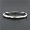 Image 2 : 14K White Gold 1.9mm Domed Polished Plain w/ Notch Stackable Wedding Band Ring